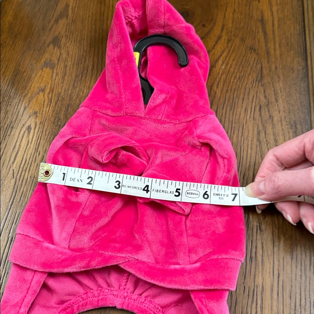 New with/o tag- Pink Isaac Mizrahi Dog outfit w/ Paw Print rhinestones. Sz XXS. - Picture 12 of 14
